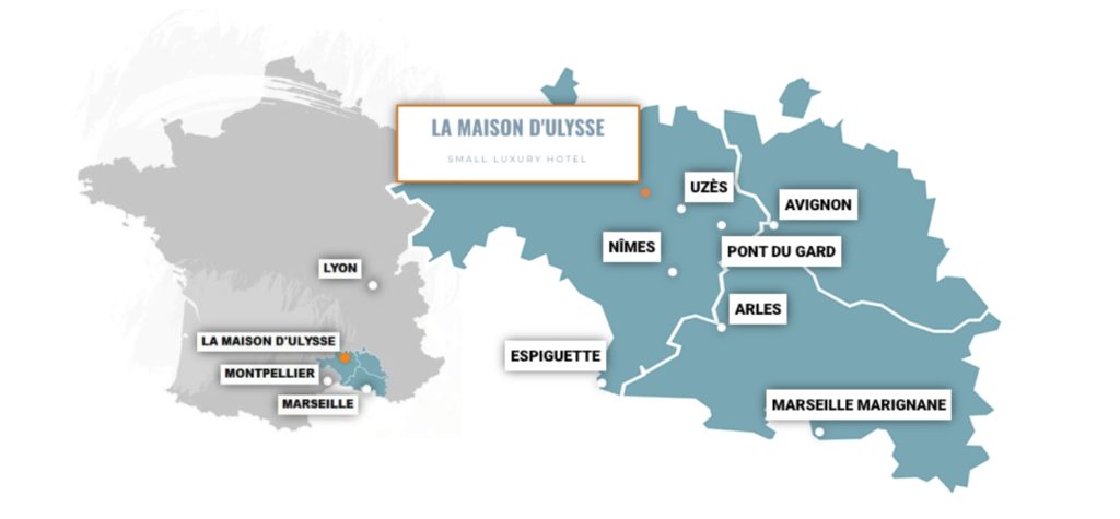Mappa - Maison d'Ulysse - Agriturismo di charme in Provenza